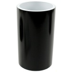 Gedy YU98-14 Black and Round Bathroom Tumbler in Resin